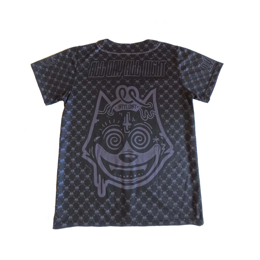Stylust Black Gucci Baseball Jersey
