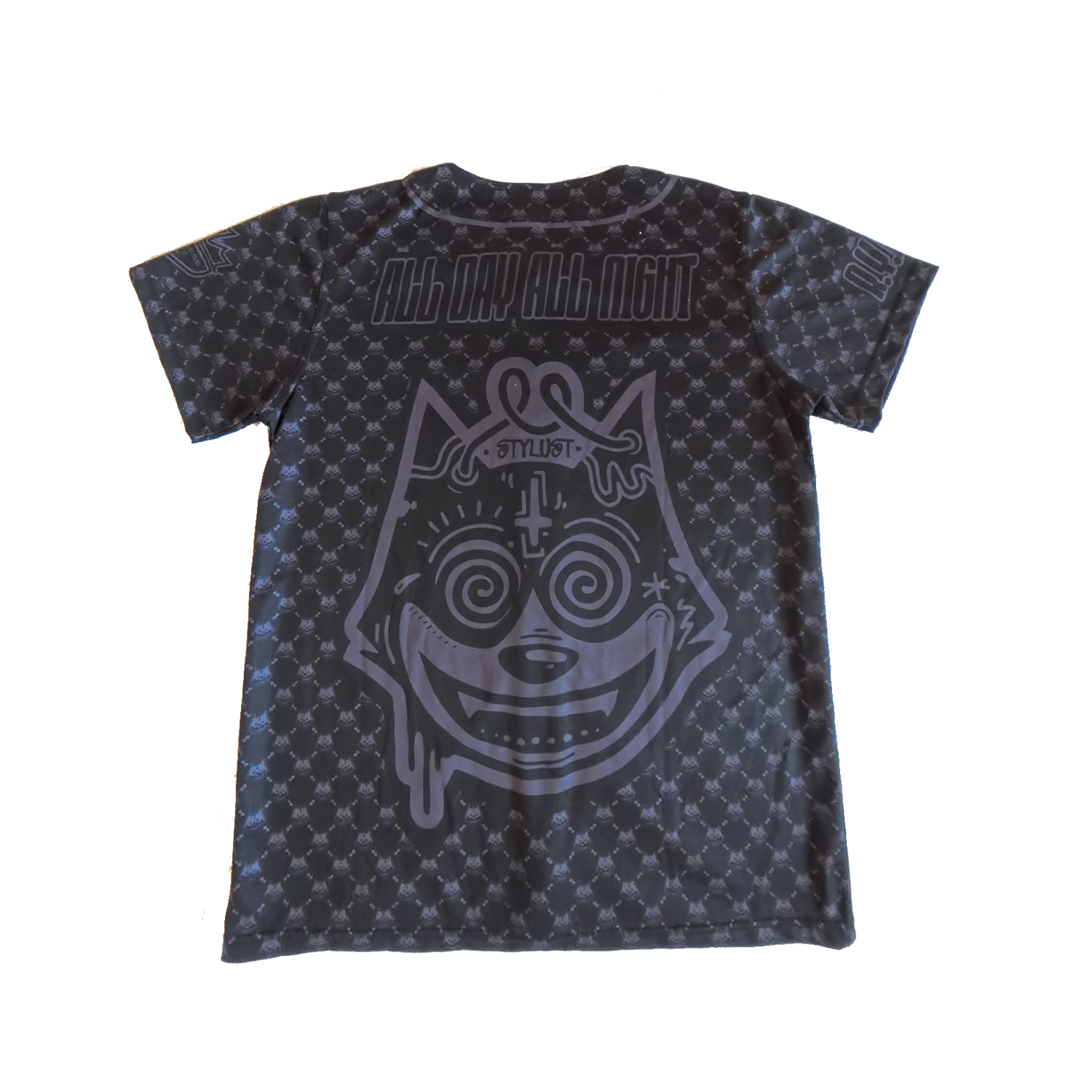 Stylust Black Gucci Baseball Jersey