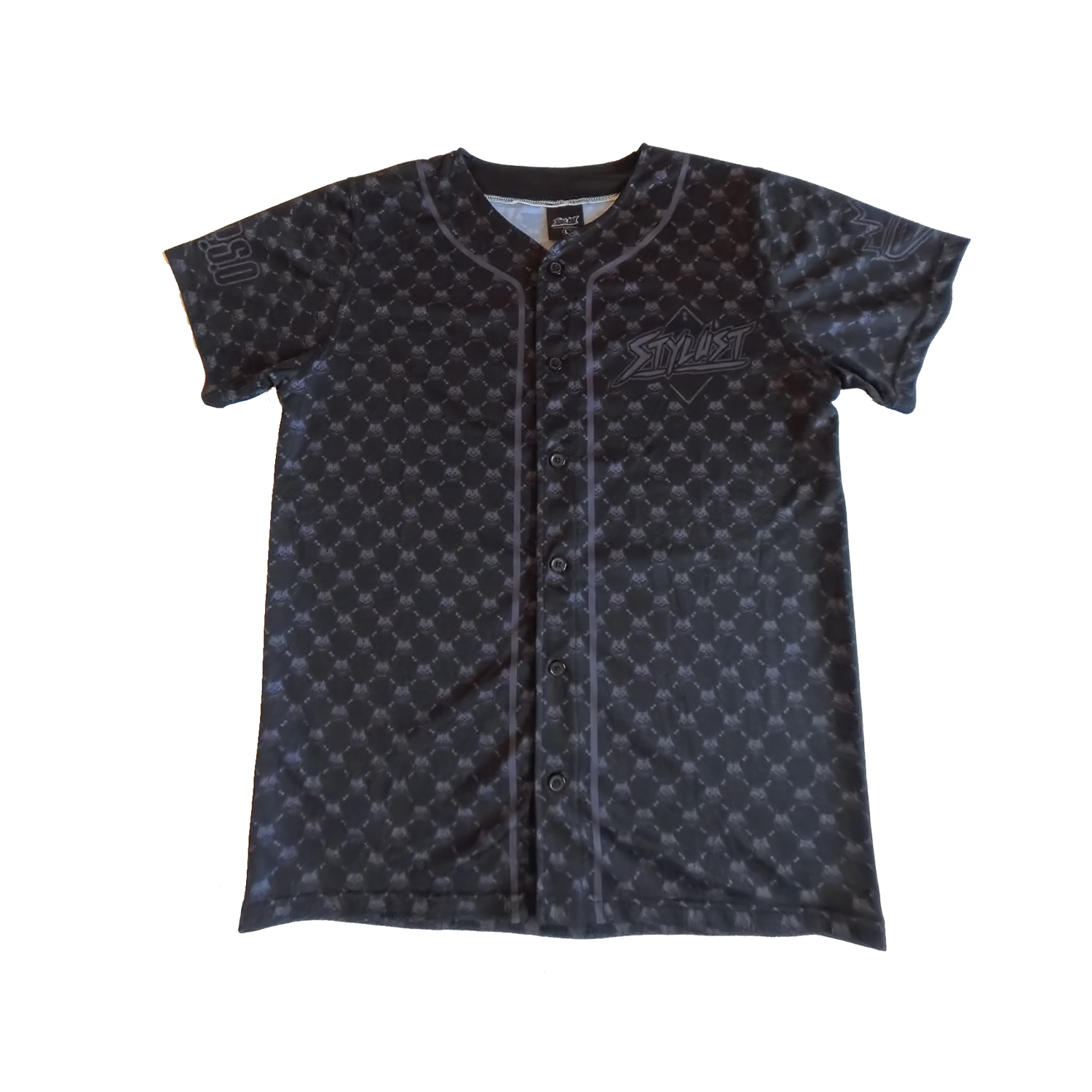 Stylust Black Gucci Baseball Jersey