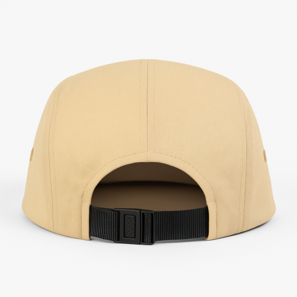 Stylust Berk Trapcat 5-Panel Cotton Twill Camper Hat (Khaki/Stone Grey/Black)