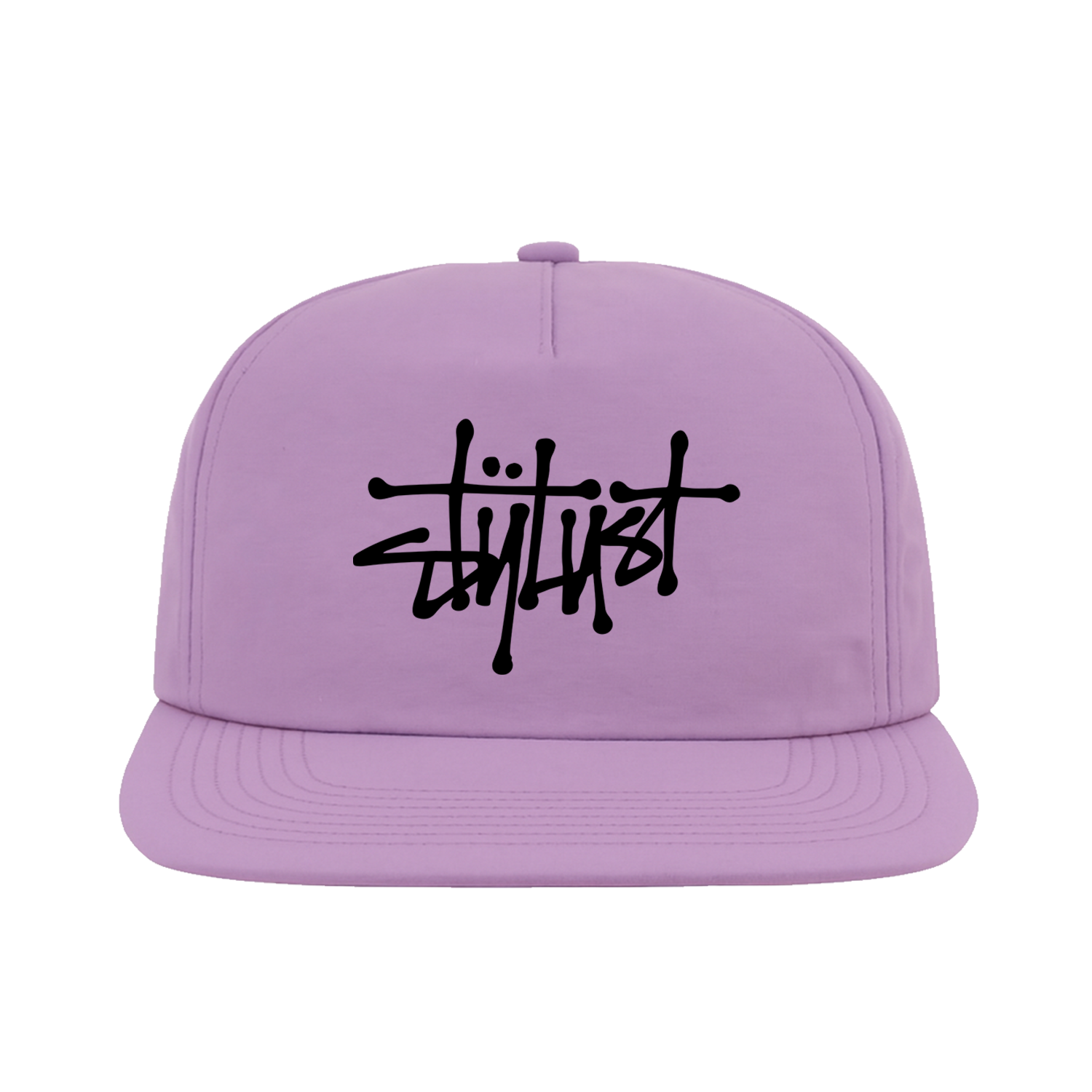 Stylust Streetwear Unstructured Nylon Hat (Lavender/Black/Khaki)
