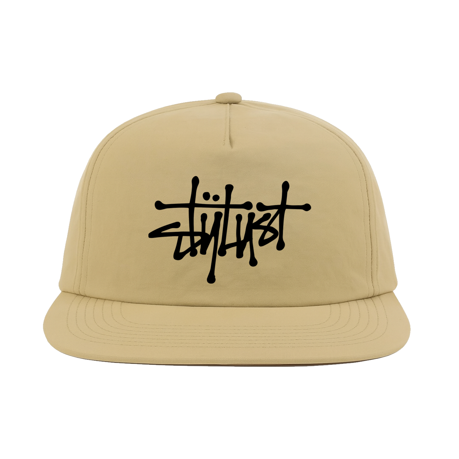 Stylust Streetwear Unstructured Nylon Hat (Lavender/Black/Khaki)