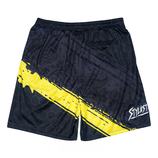 Stylust 2024 Black/Yellow Jersey Shorts