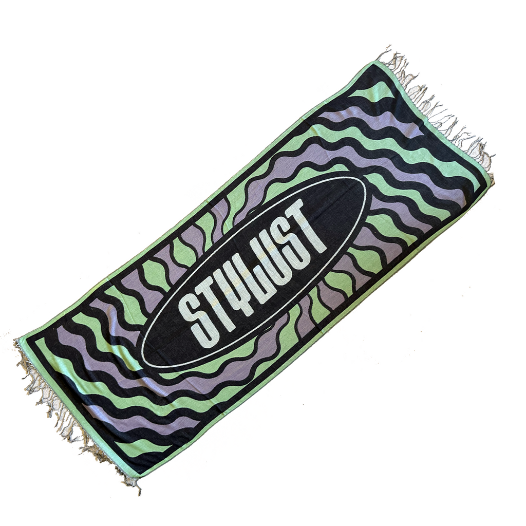 Stylust Lavender X Mint Swirl Double Sided Woven Pashmina