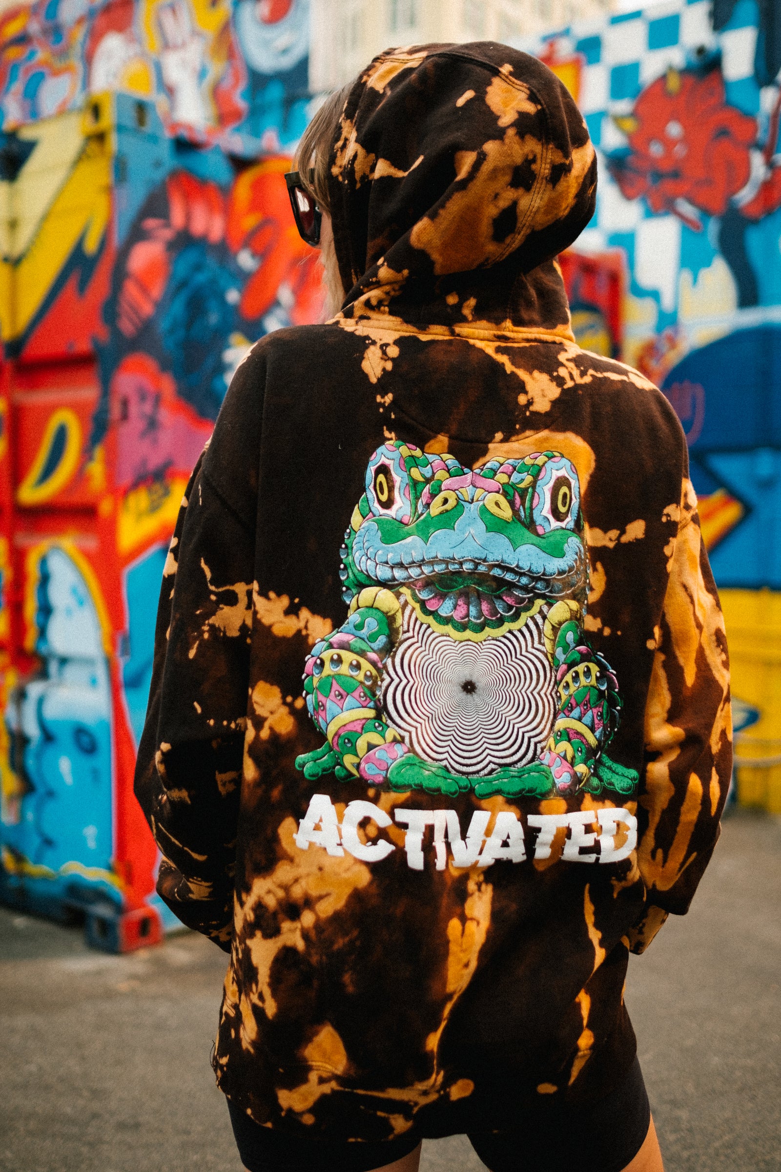 トップス Lui's HARD BLEACH SWEAT Limited Edition Bleach-Dyed ACTIVATED Hoodie – Sleeveless