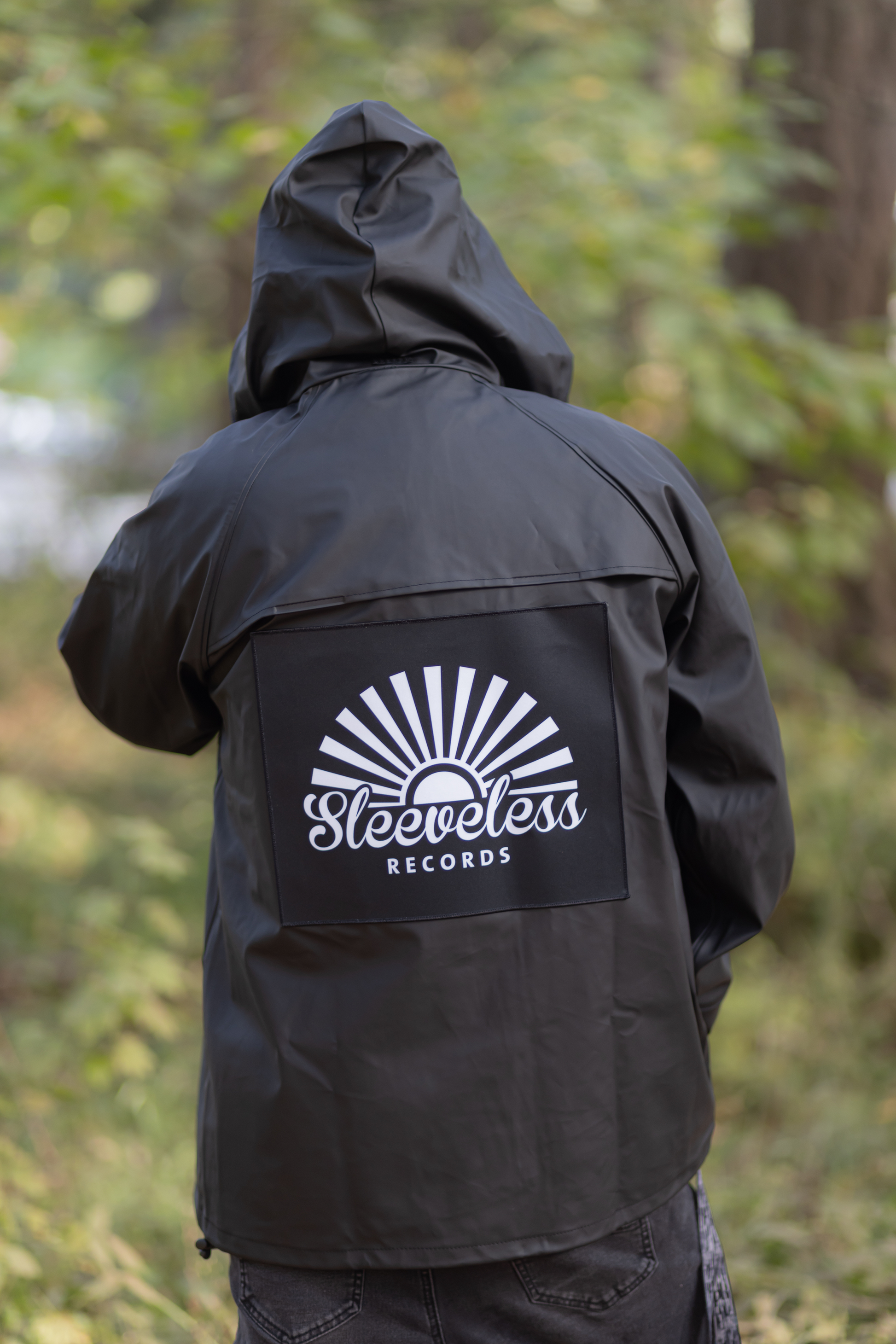 Heavy Duty Sleeveless Records Rain Jacket