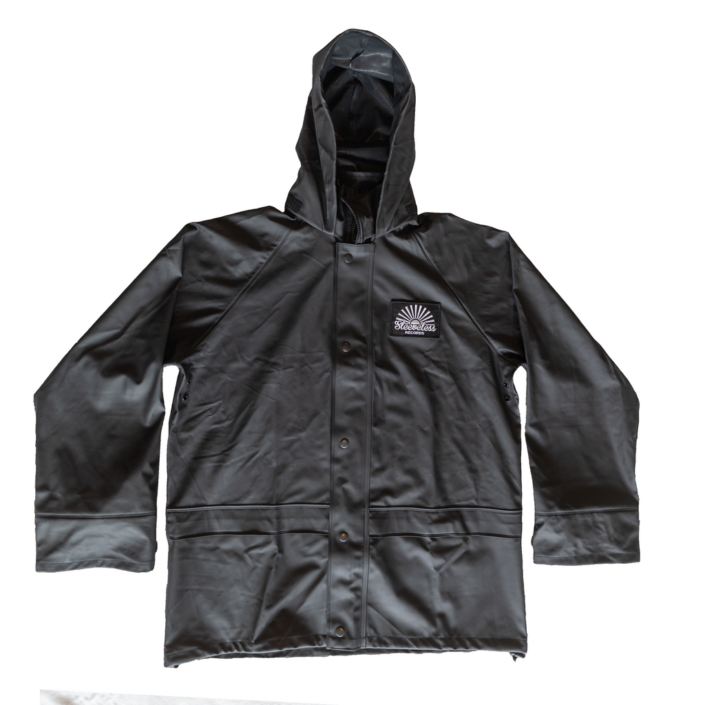 Heavy Duty Sleeveless Records Rain Jacket Small